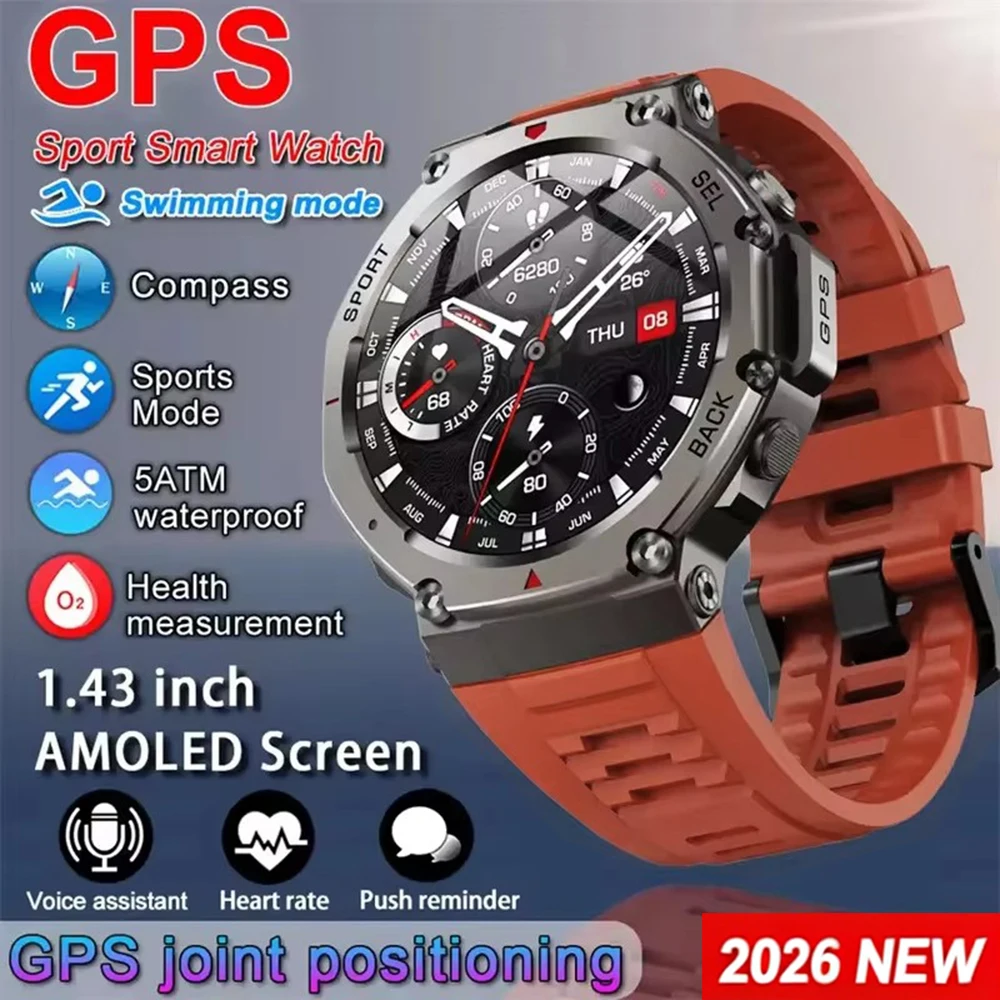 Japanese Active Lifestyle - Smartwatch voor heren met GPS, AMOLED